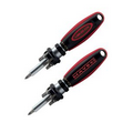 7 Bit Ratcheting Screwdriver w/ Red Handle Accent